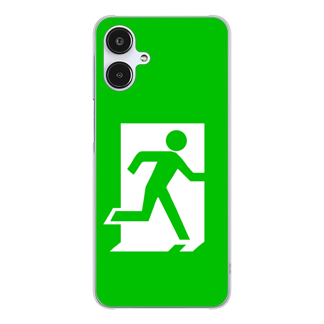 Galaxy A25 5G SCG33 au 高画質仕上げ 背面印刷 ハードケース 【163 非常口】