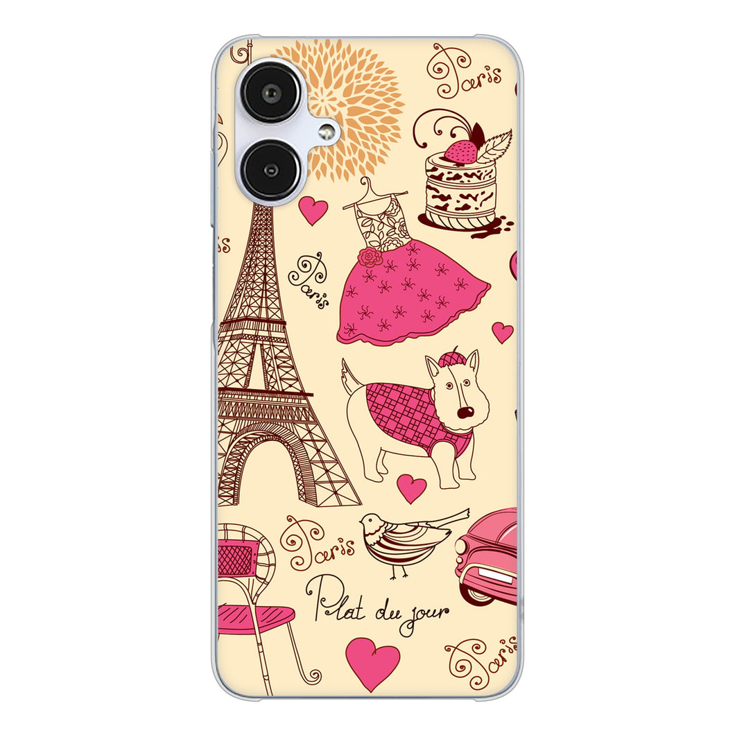 Galaxy A25 5G SCG33 au 高画質仕上げ 背面印刷 ハードケースLOVE フランス