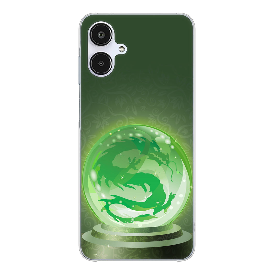 Galaxy A25 5G SCG33 au 高画質仕上げ 背面印刷 ハードケース 【439 水晶に浮かぶ龍】