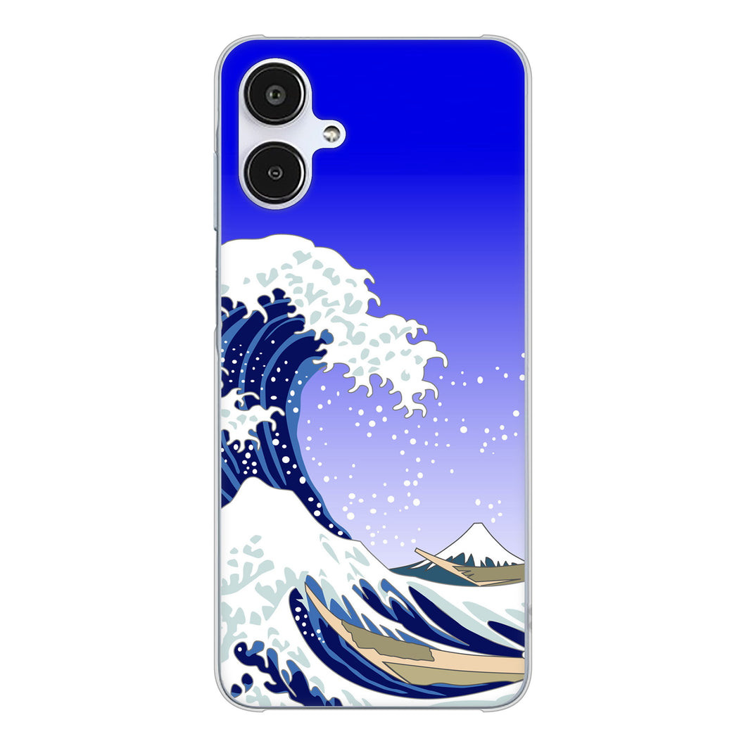 Galaxy A25 5G SCG33 au 高画質仕上げ 背面印刷 ハードケース 【625 波に富士】
