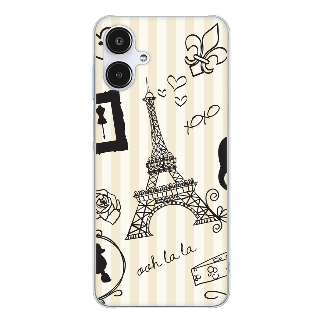 Galaxy A25 5G SCG33 au 高画質仕上げ 背面印刷 ハードケースLOVE フランス