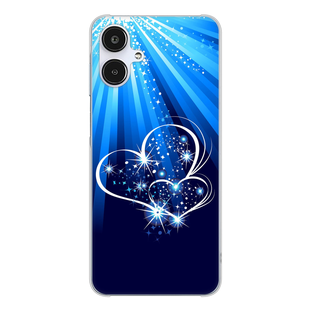 Galaxy A25 5G SCG33 au 高画質仕上げ 背面印刷 ハードケースきらめきハート