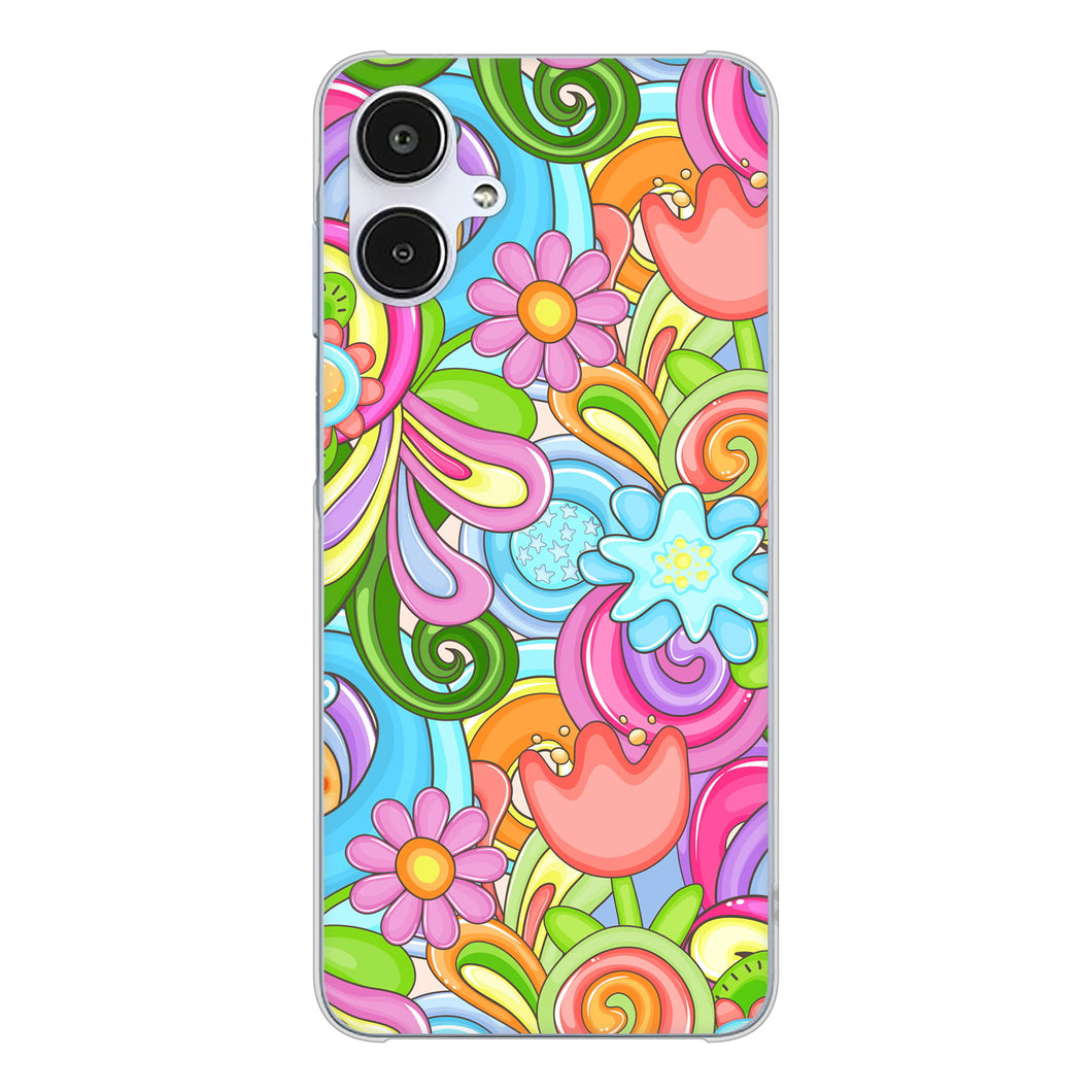 Galaxy A25 5G SCG33 au 高画質仕上げ 背面印刷 ハードケース 【713 ミラクルフラワー】