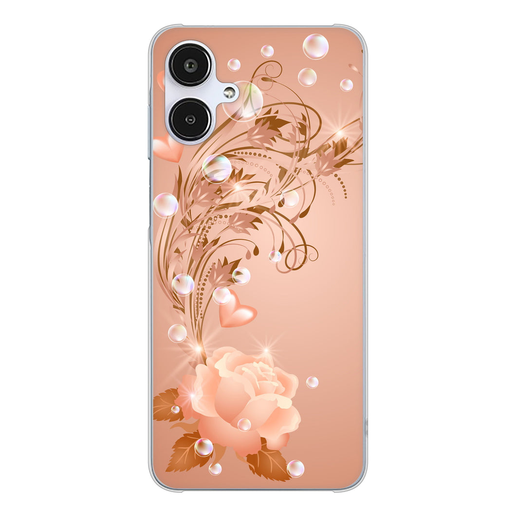 Galaxy A25 5G SCG33 au 高画質仕上げ 背面印刷 ハードケースロマンチックなバラ