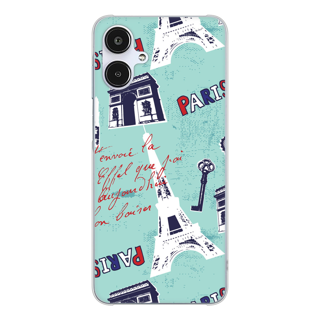 Galaxy A25 5G SCG33 au 高画質仕上げ 背面印刷 ハードケースビューティフルパリレッド