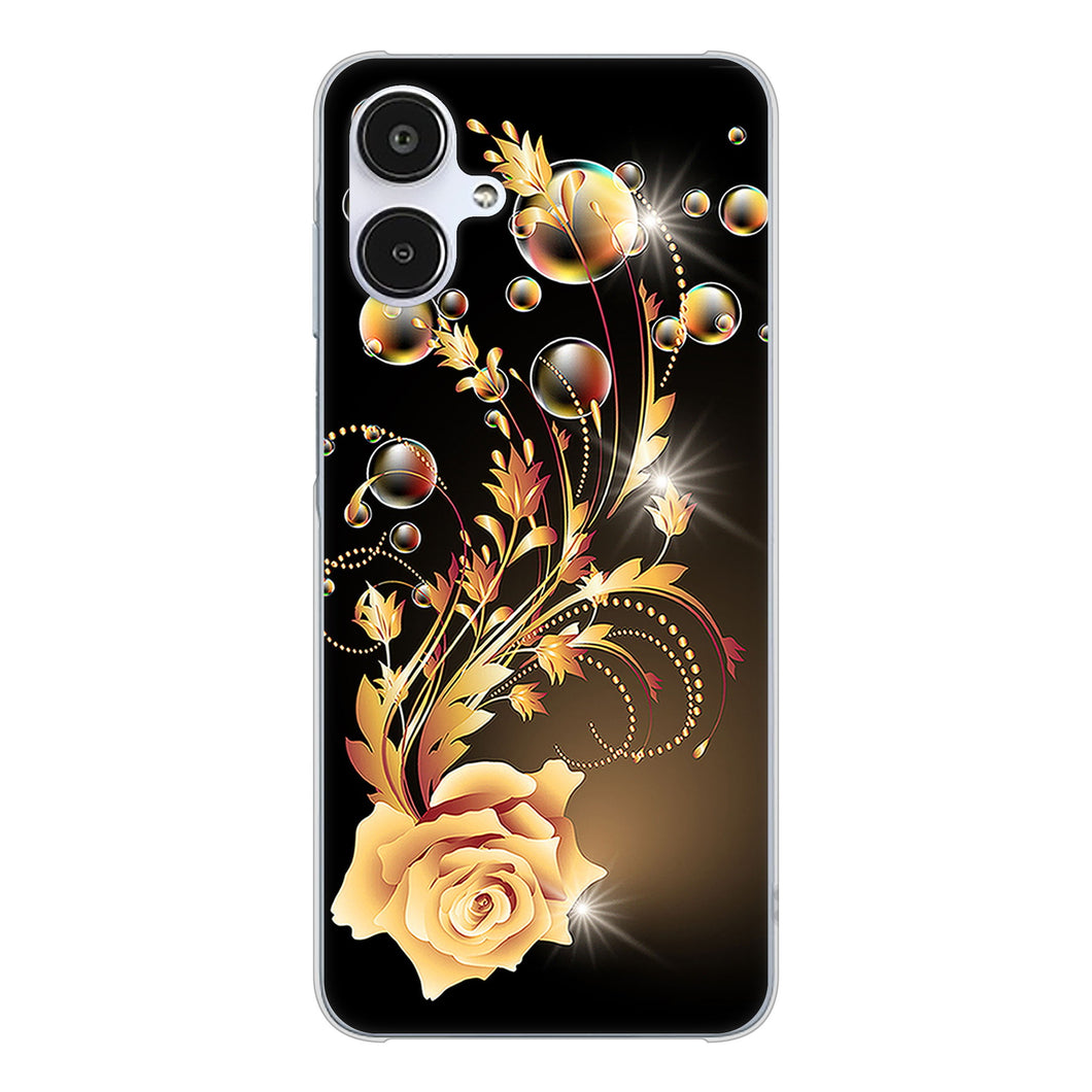 Galaxy A25 5G SCG33 au 高画質仕上げ 背面印刷 ハードケースロマンチックなバラ