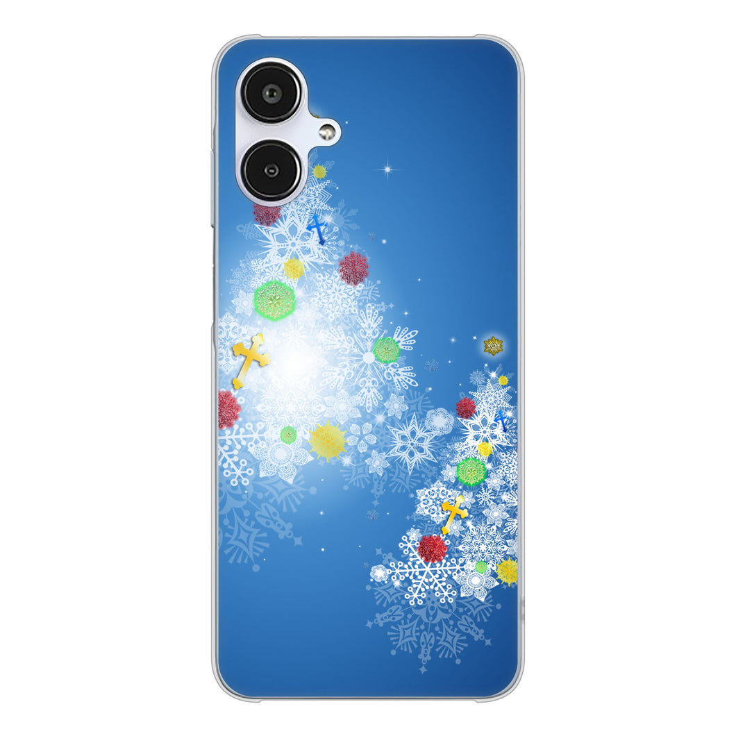 Galaxy A25 5G SCG33 au 高画質仕上げ 背面印刷 ハードケースクリスマス