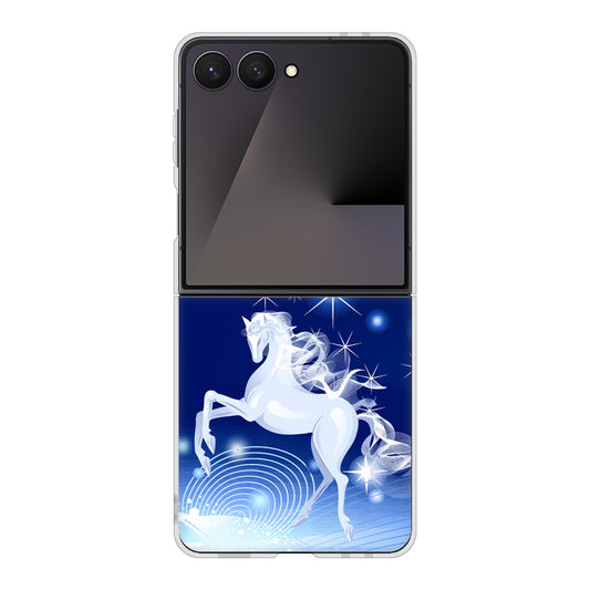 Galaxy Z Flip7 SCG35 au 高画質仕上げ 背面印刷 ハードケース 【436 ペガサス】