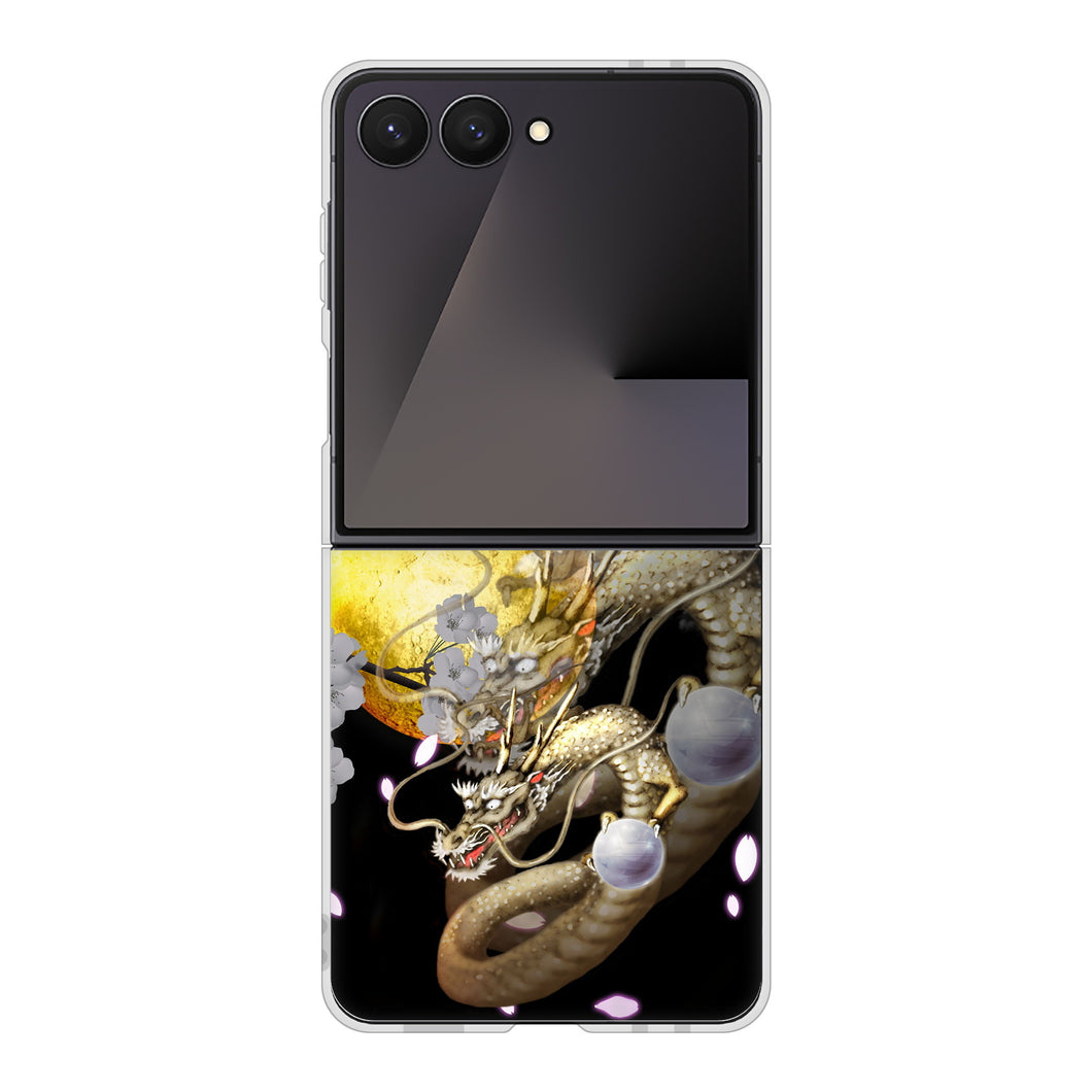 Galaxy Z Flip7 SCG35 au 高画質仕上げ 背面印刷 ハードケース龍