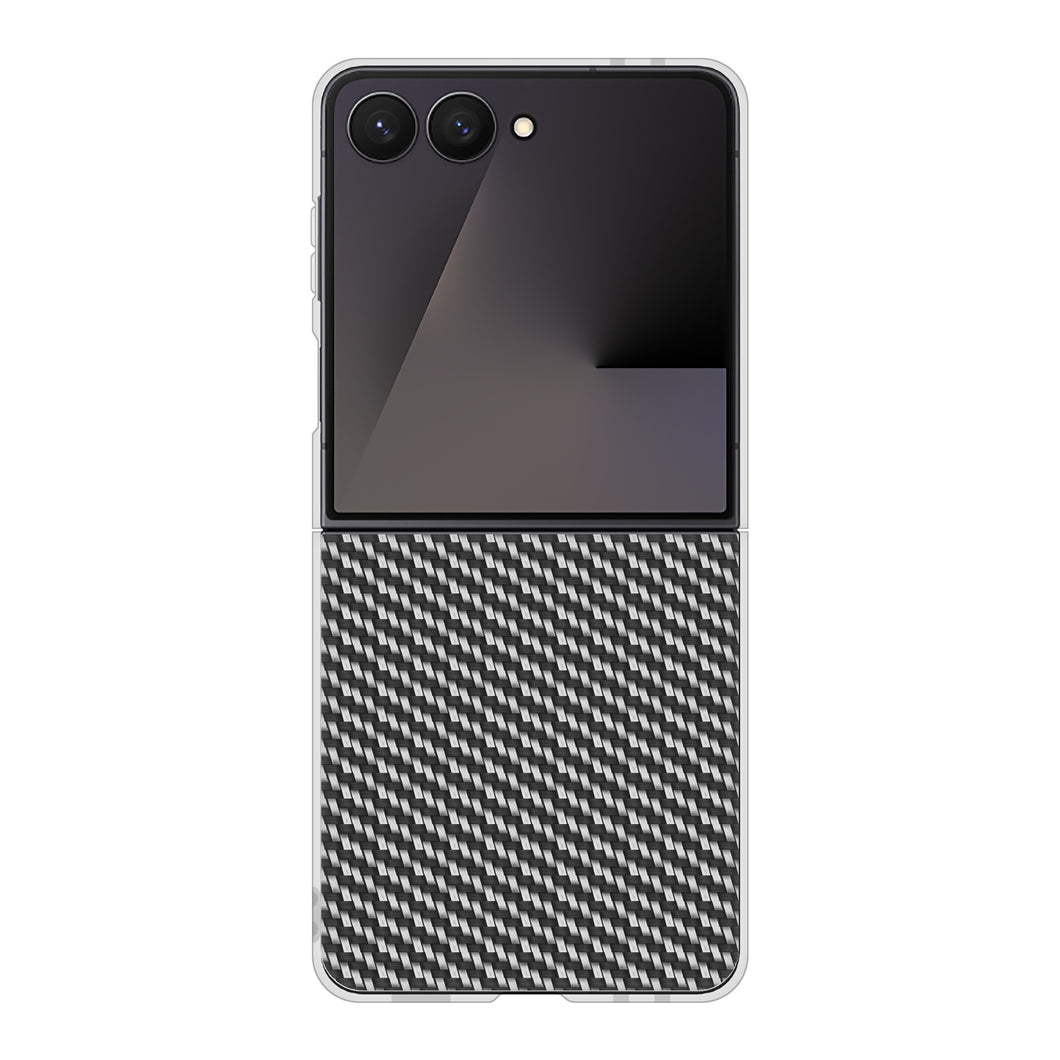 Galaxy Z Flip7 SCG35 au 高画質仕上げ 背面印刷 ハードケースカーボン