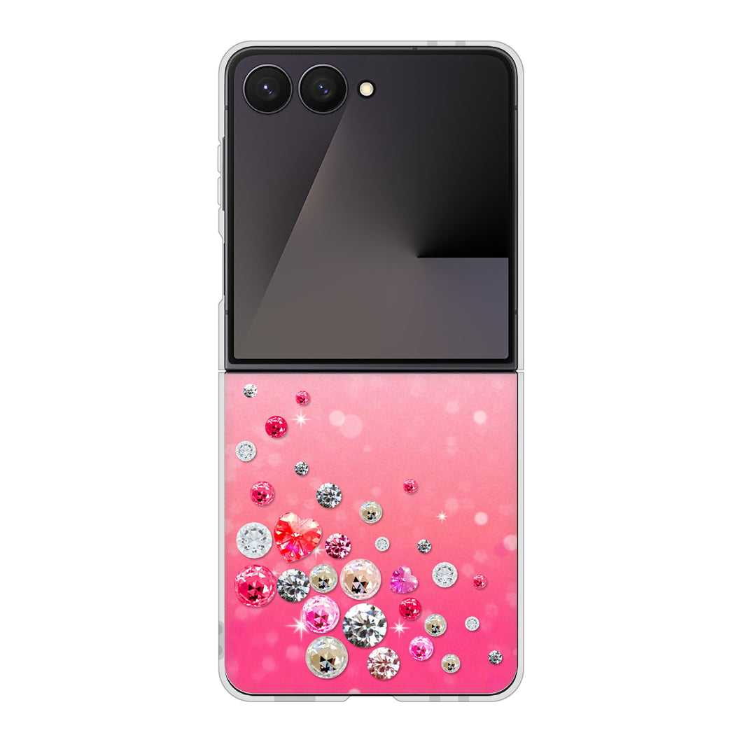 Galaxy Z Flip7 SCG35 au 高画質仕上げ 背面印刷 ハードケーススワロデコ風プリント