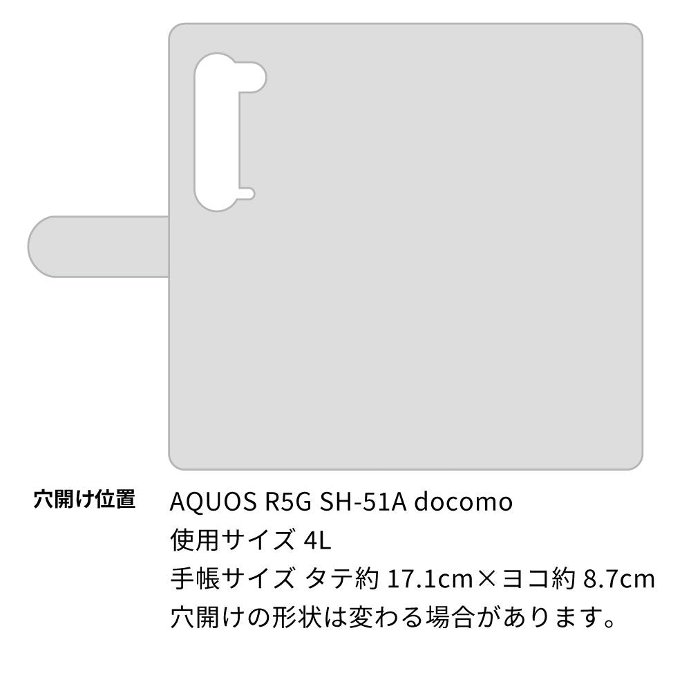 AQUOS R5G SH-51A docomo スマホショルダー 【 手帳型 Simple 名入れ 長さ調整可能ストラップ付き 】 耐衝撃