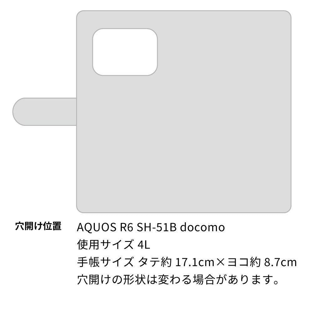 AQUOS R6 SH-51B スマホショルダー 【 手帳型 Simple 名入れ 長さ調整可能ストラップ付き 】 耐衝撃