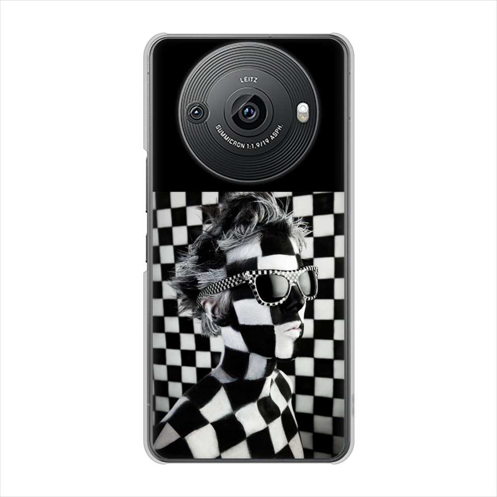 AQUOS R8 pro SH-51D docomo 高画質仕上げ 背面印刷 ハードケース 【357 bk&wh】