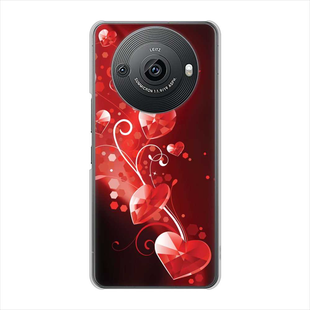 AQUOS R8 pro SH-51D docomo 高画質仕上げ 背面印刷 ハードケースきらめきハート