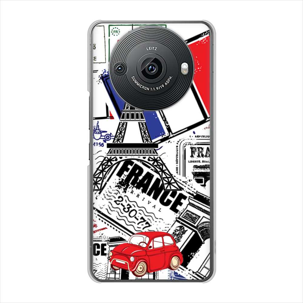 AQUOS R8 pro SH-51D docomo 高画質仕上げ 背面印刷 ハードケースLOVE フランス