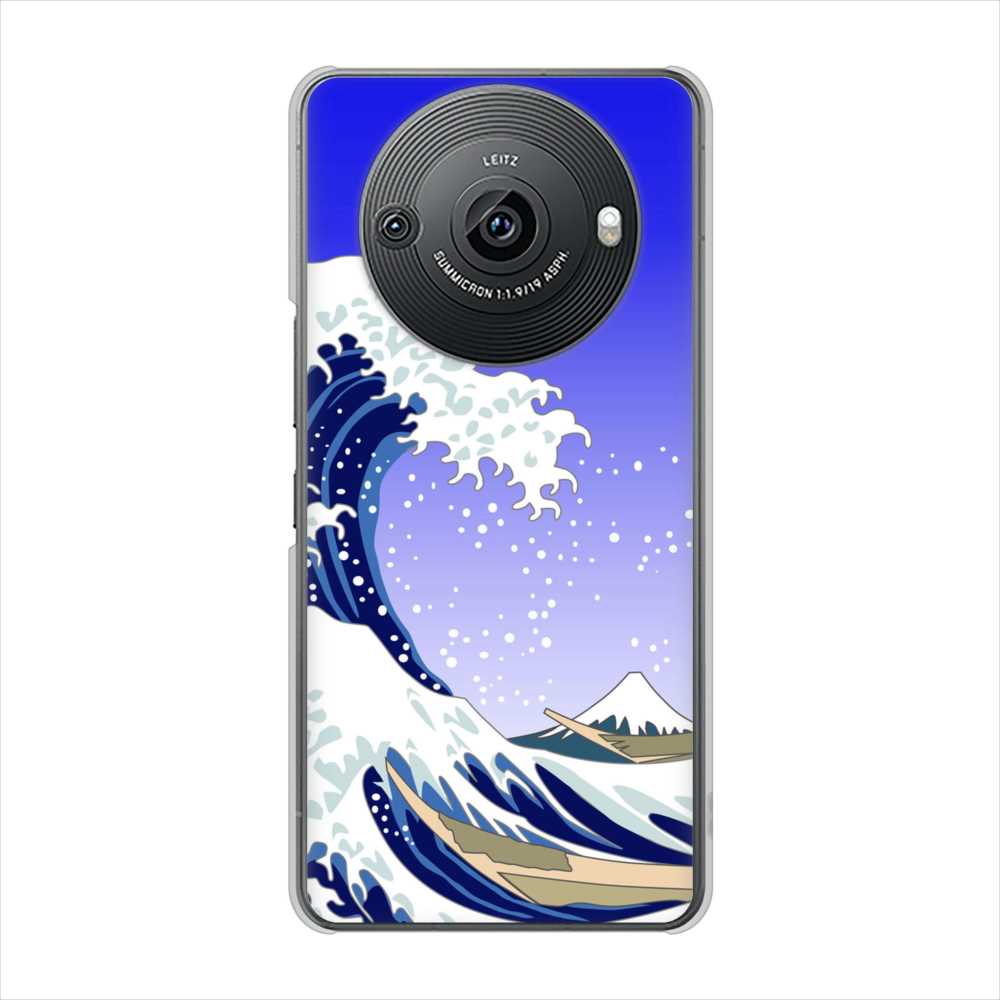 AQUOS R8 pro SH-51D docomo 高画質仕上げ 背面印刷 ハードケース 【625 波に富士】