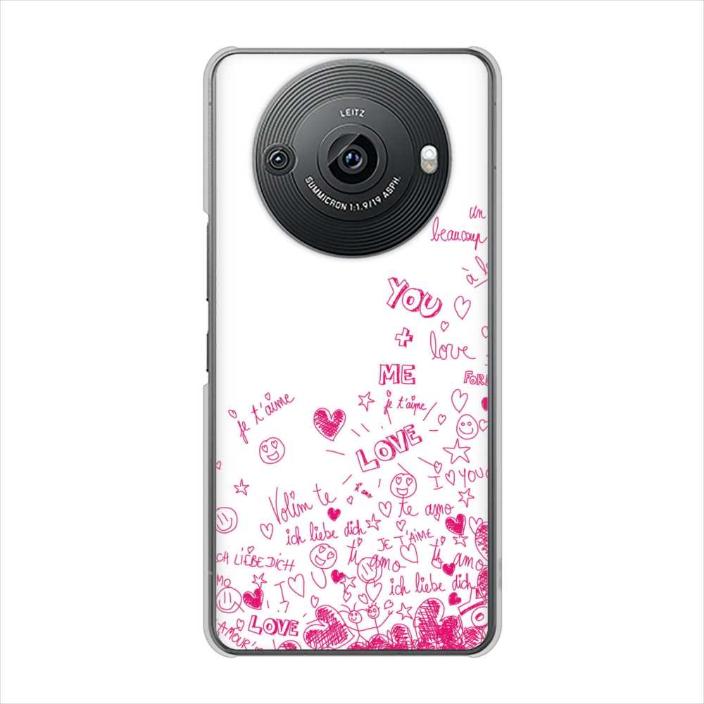 AQUOS R8 pro SH-51D docomo 高画質仕上げ 背面印刷 ハードケースプリティハート