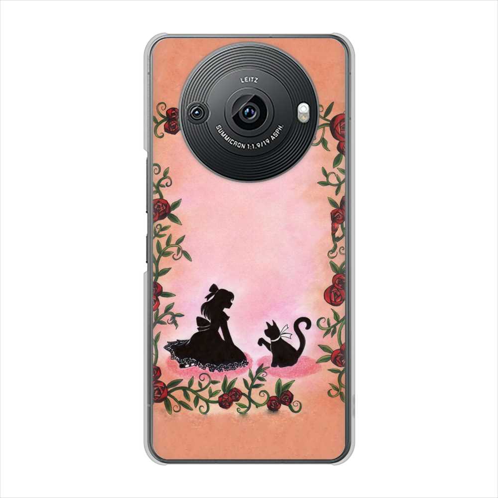 AQUOS R8 pro SH-51D docomo 高画質仕上げ 背面印刷 ハードケースお姫様とネコ