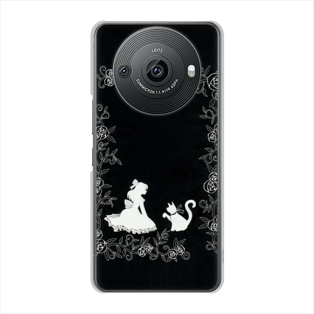 AQUOS R8 pro SH-51D docomo 高画質仕上げ 背面印刷 ハードケースお姫様とネコ