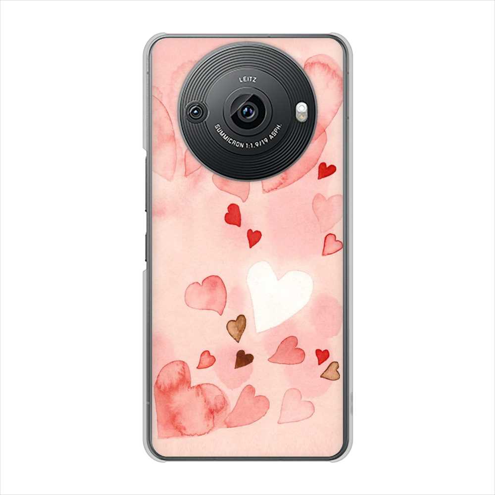 AQUOS R8 pro SH-51D docomo 高画質仕上げ 背面印刷 ハードケース 【1125 ハートの和紙】