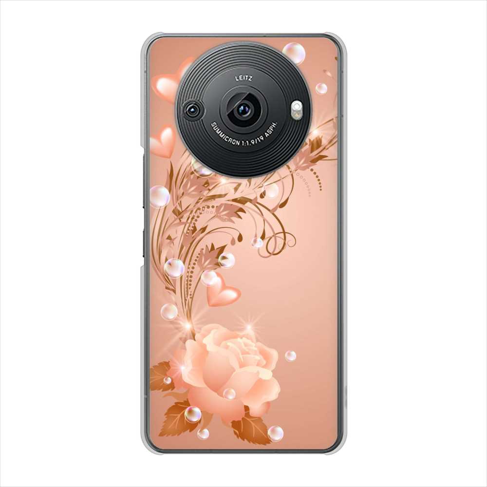 AQUOS R8 pro SH-51D docomo 高画質仕上げ 背面印刷 ハードケースロマンチックなバラ