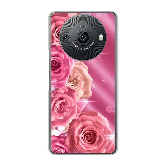 AQUOS R8 pro SH-51D docomo 高画質仕上げ 背面印刷 ハードケース 【1182 ピンクの薔薇に誘われて】