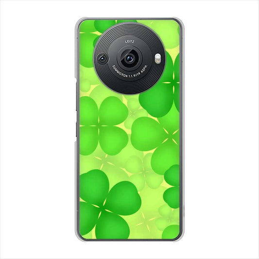 AQUOS R8 pro SH-51D docomo 高画質仕上げ 背面印刷 ハードケース 【1297 四つ葉のクローバー】
