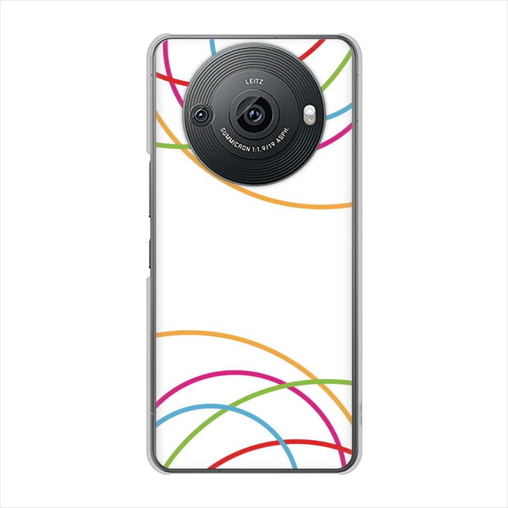 AQUOS R8 pro SH-51D docomo 高画質仕上げ 背面印刷 ハードケース 【IB912 重なり合う曲線】