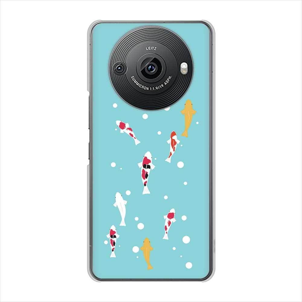 AQUOS R8 pro SH-51D docomo 高画質仕上げ 背面印刷 ハードケース 【KG800 コイの遊泳】