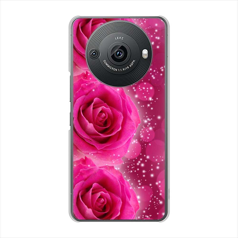 AQUOS R8 pro SH-51D docomo 高画質仕上げ 背面印刷 ハードケース 【VA815 3連のバラ】