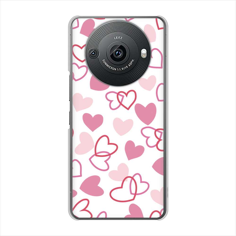 AQUOS R8 pro SH-51D docomo 高画質仕上げ 背面印刷 ハードケースハートがいっぱい