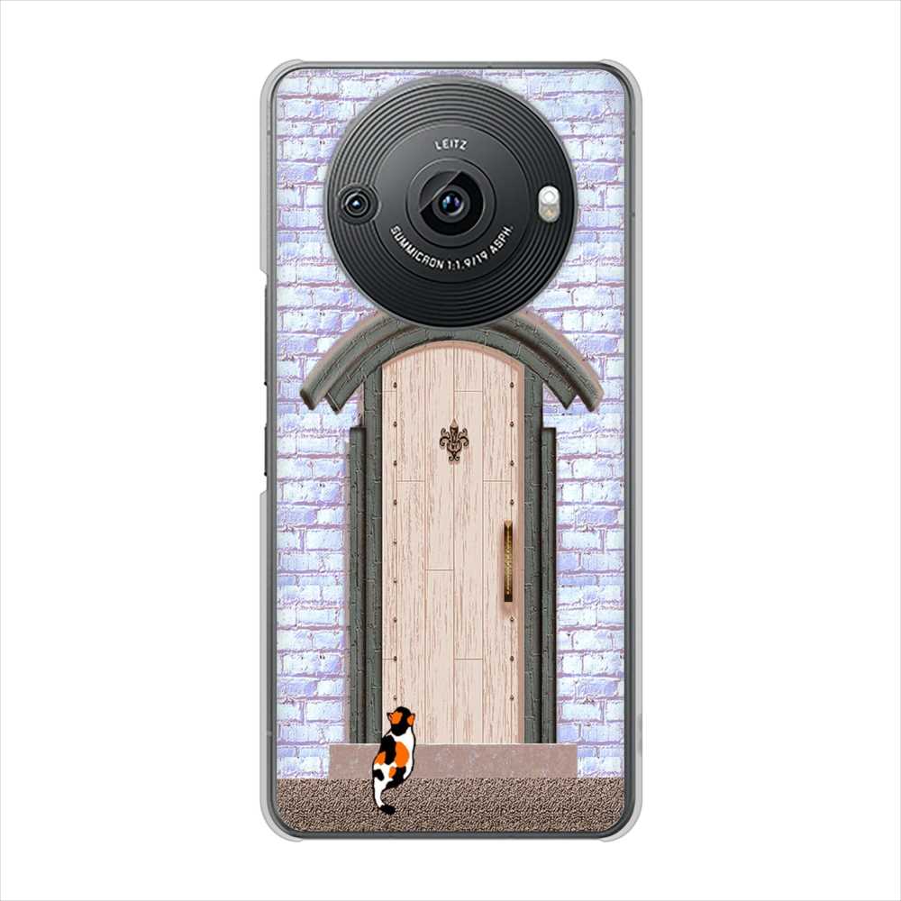 AQUOS R8 pro SH-51D docomo 高画質仕上げ 背面印刷 ハードケース猫とドア