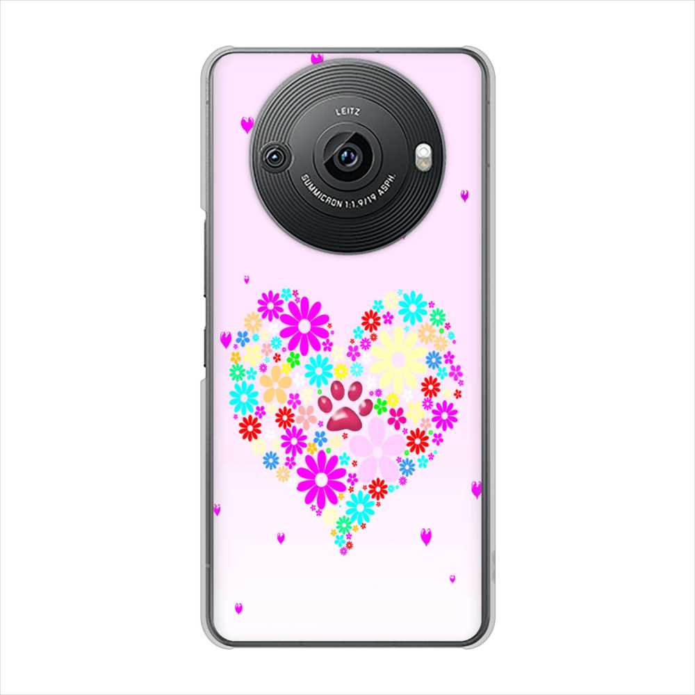 AQUOS R8 pro SH-51D docomo 高画質仕上げ 背面印刷 ハードケースハートと肉球