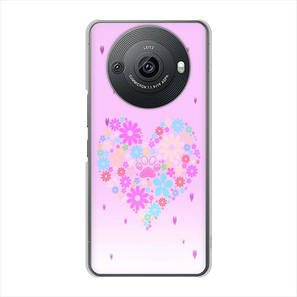 AQUOS R8 pro SH-51D docomo 高画質仕上げ 背面印刷 ハードケースハートと肉球