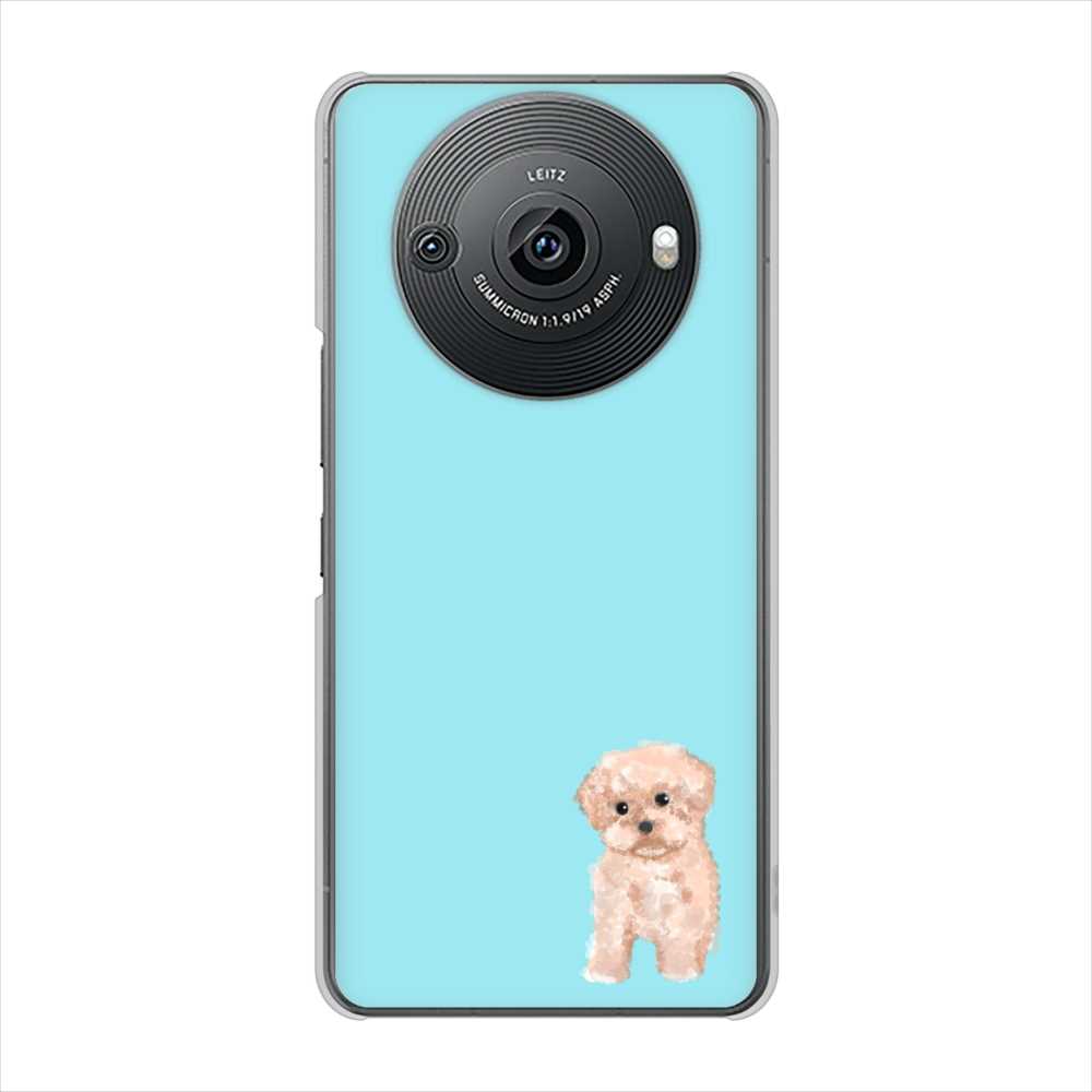AQUOS R8 pro SH-51D docomo 高画質仕上げ 背面印刷 ハードケーストイプードルアプリコット