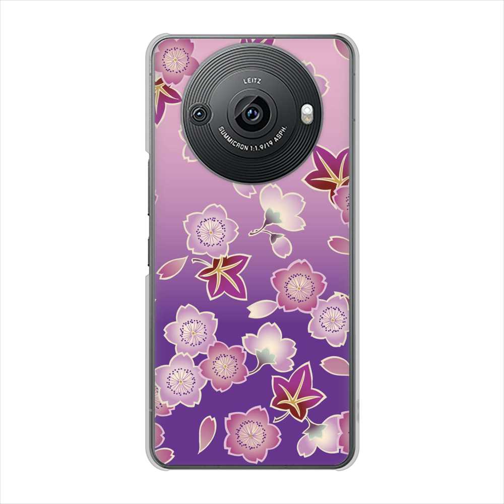 AQUOS R8 pro SH-51D docomo 高画質仕上げ 背面印刷 ハードケース和花柄