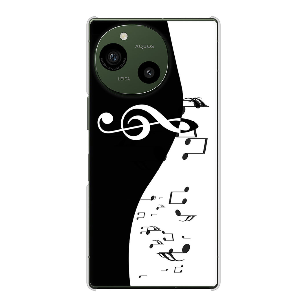 AQUOS R9 SH-51E docomo 高画質仕上げ 背面印刷 ハードケース音符