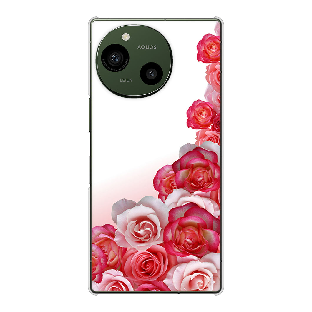 AQUOS R9 SH-51E docomo 高画質仕上げ 背面印刷 ハードケースロマンチックなバラ