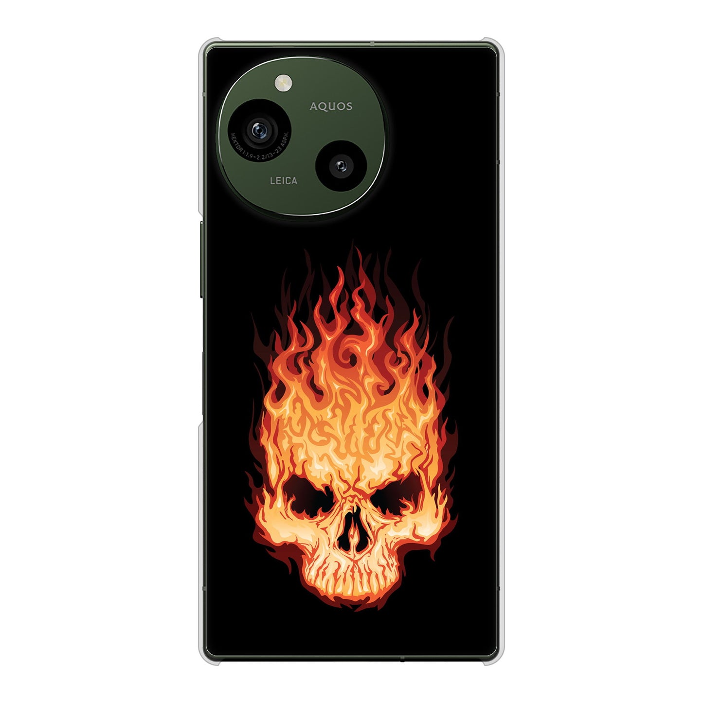 AQUOS R9 SH-51E docomo 高画質仕上げ 背面印刷 ハードケース 【364 ドクロの怒り】
