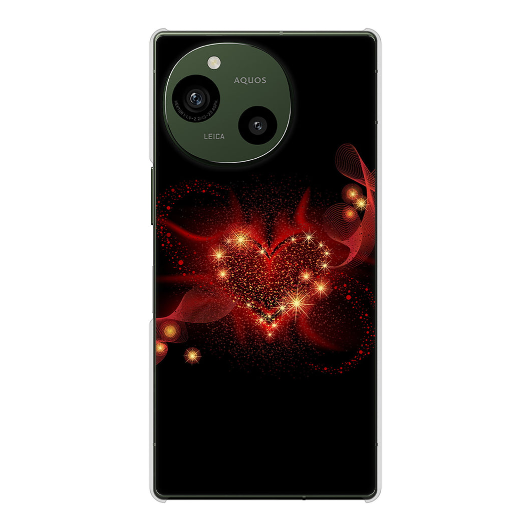 AQUOS R9 SH-51E docomo 高画質仕上げ 背面印刷 ハードケースきらめきハート