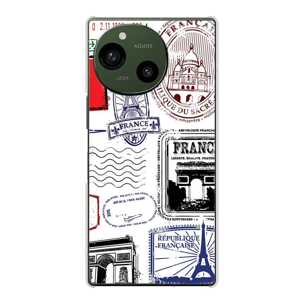 AQUOS R9 SH-51E docomo 高画質仕上げ 背面印刷 ハードケースLOVE フランス