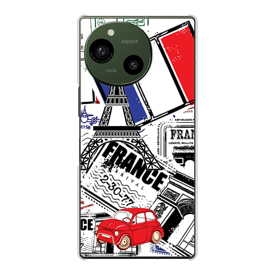 AQUOS R9 SH-51E docomo 高画質仕上げ 背面印刷 ハードケースLOVE フランス