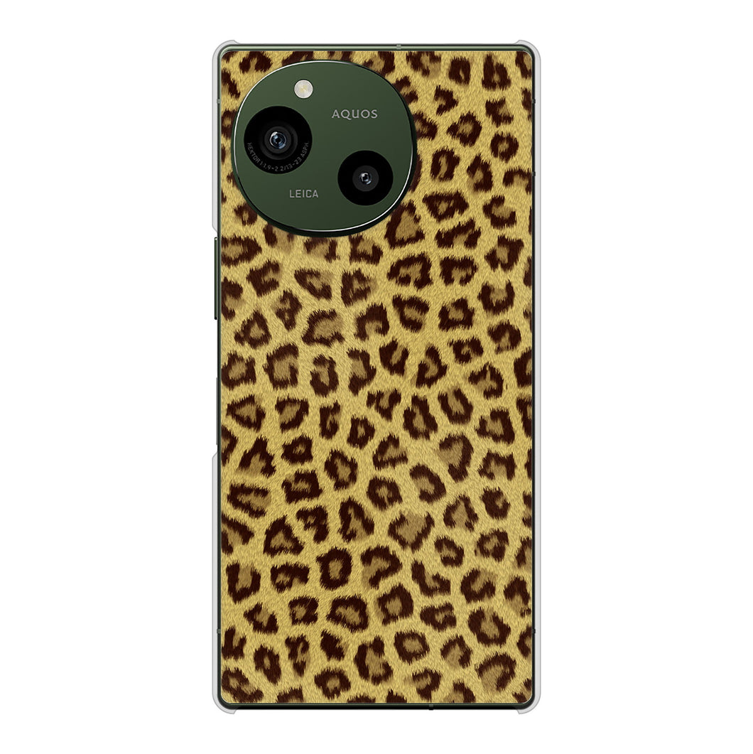AQUOS R9 SH-51E docomo 高画質仕上げ 背面印刷 ハードケースヒョウ柄ベーシックS