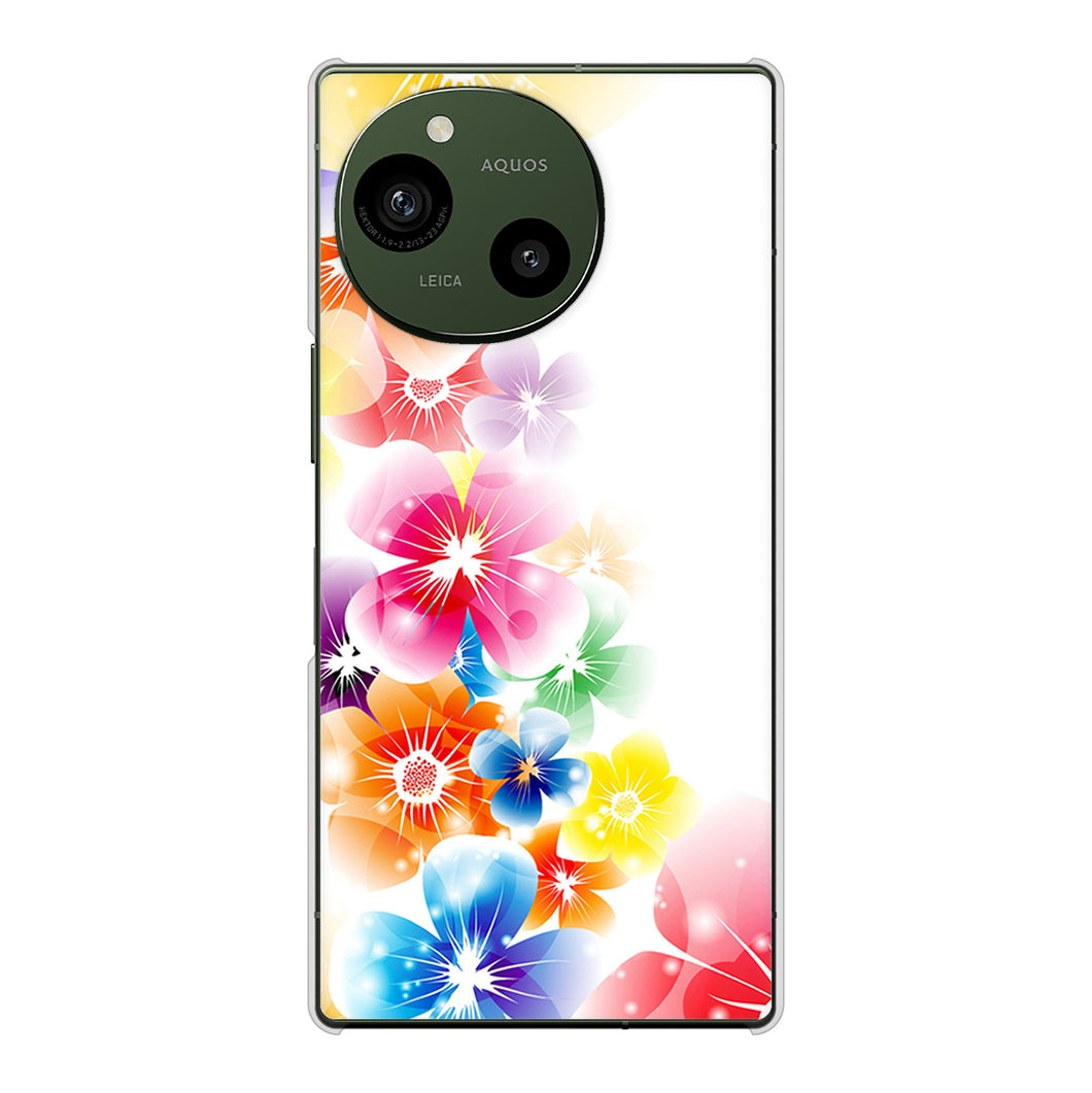 AQUOS R9 SH-51E docomo 高画質仕上げ 背面印刷 ハードケース 【1209 光と花】