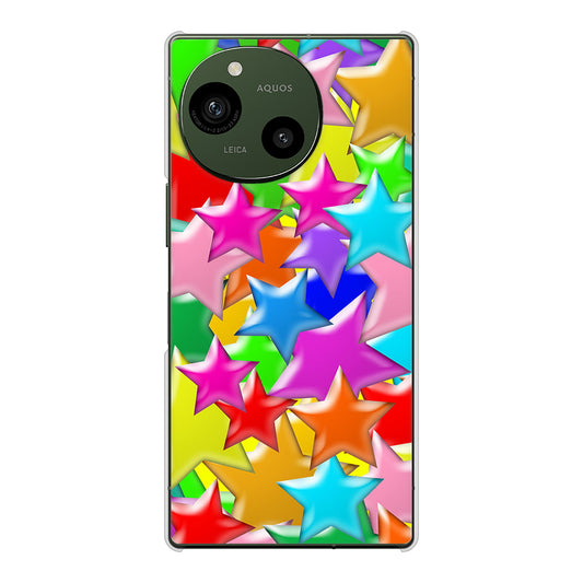 AQUOS R9 SH-51E docomo 高画質仕上げ 背面印刷 ハードケース 【1293 ランダムスター】