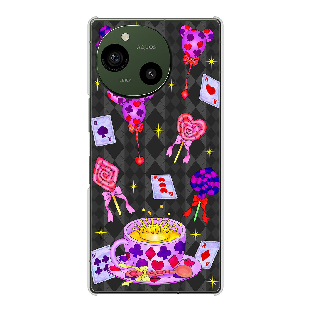 AQUOS R9 SH-51E docomo 高画質仕上げ 背面印刷 ハードケースむかいあぐる トランプティー