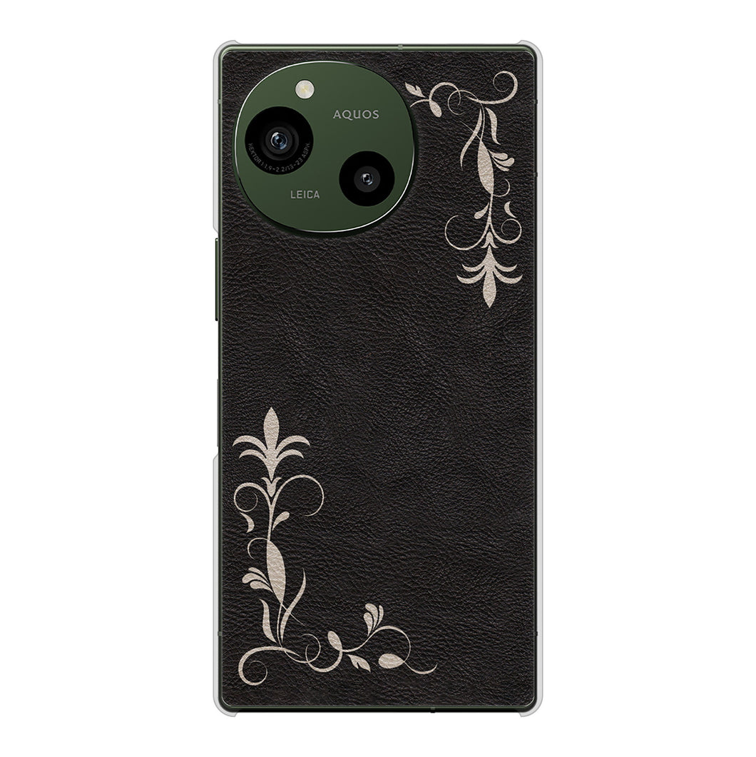 AQUOS R9 SH-51E docomo 高画質仕上げ 背面印刷 ハードケース 【EK825 レザー風グラスフレーム】