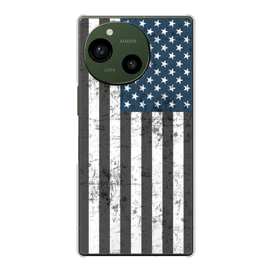 AQUOS R9 SH-51E docomo 高画質仕上げ 背面印刷 ハードケース 【EK864 アメリカンフラッグビンテージ】