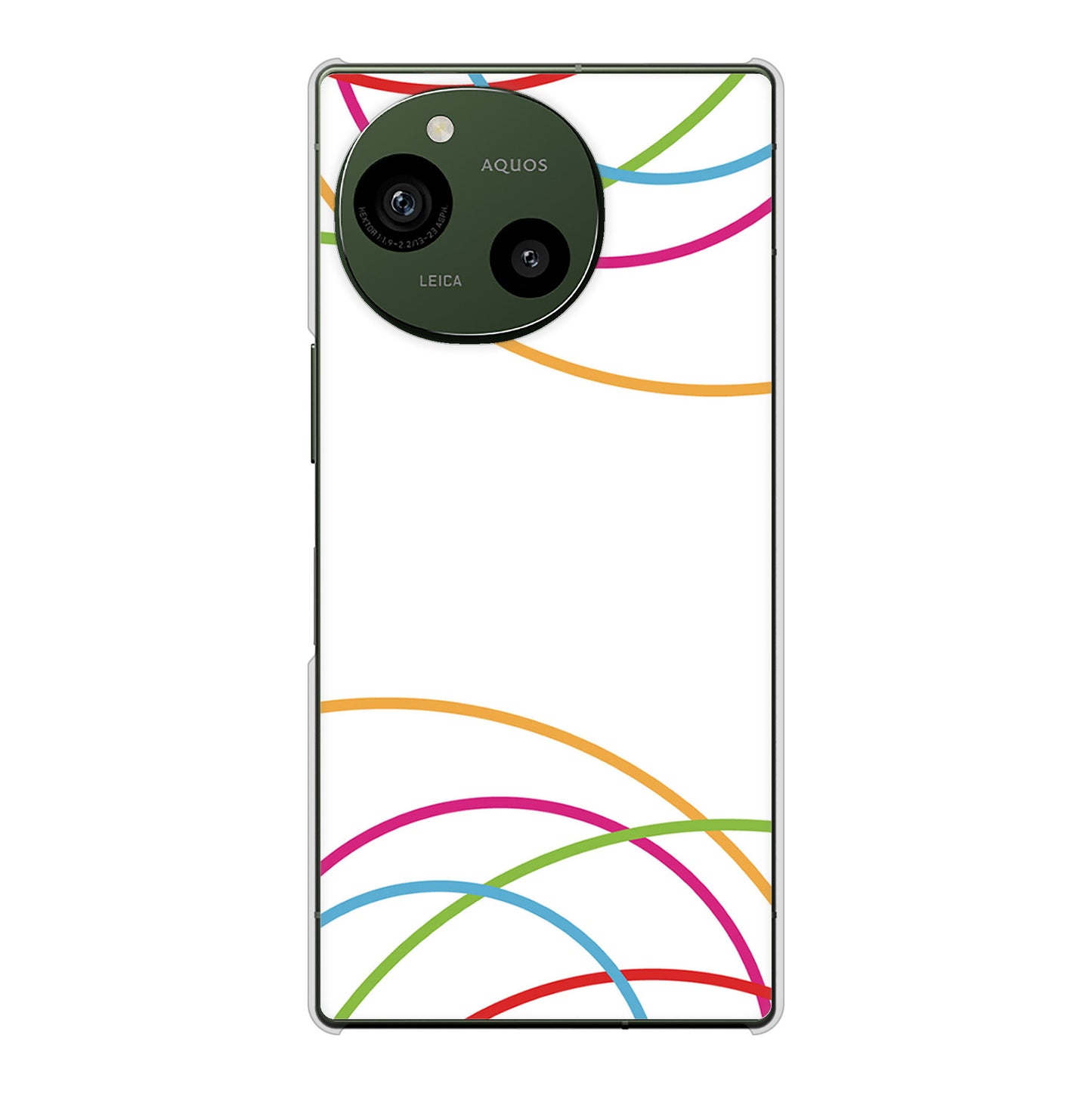 AQUOS R9 SH-51E docomo 高画質仕上げ 背面印刷 ハードケース 【IB912 重なり合う曲線】